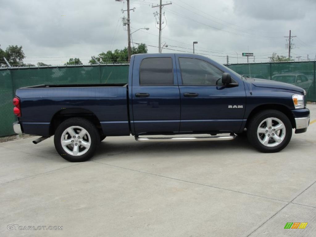 2008 Ram 1500 Lone Star Edition Quad Cab - Patriot Blue Pearl / Medium Slate Gray photo #2