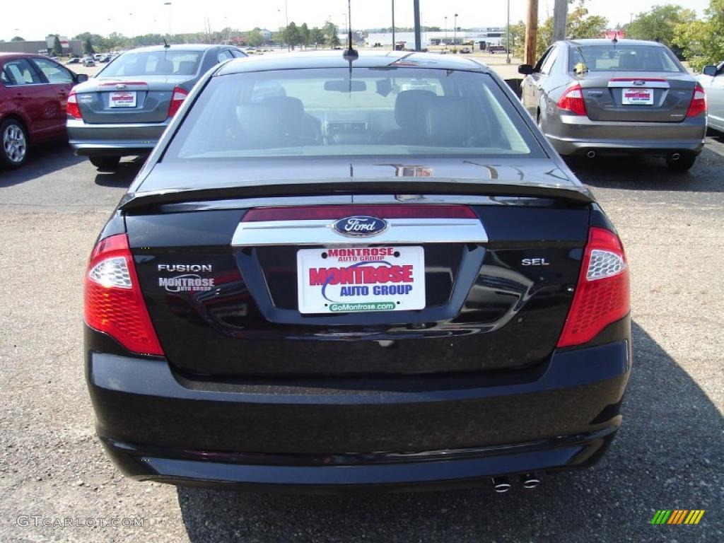 2011 Fusion SEL - Tuxedo Black Metallic / Charcoal Black photo #4