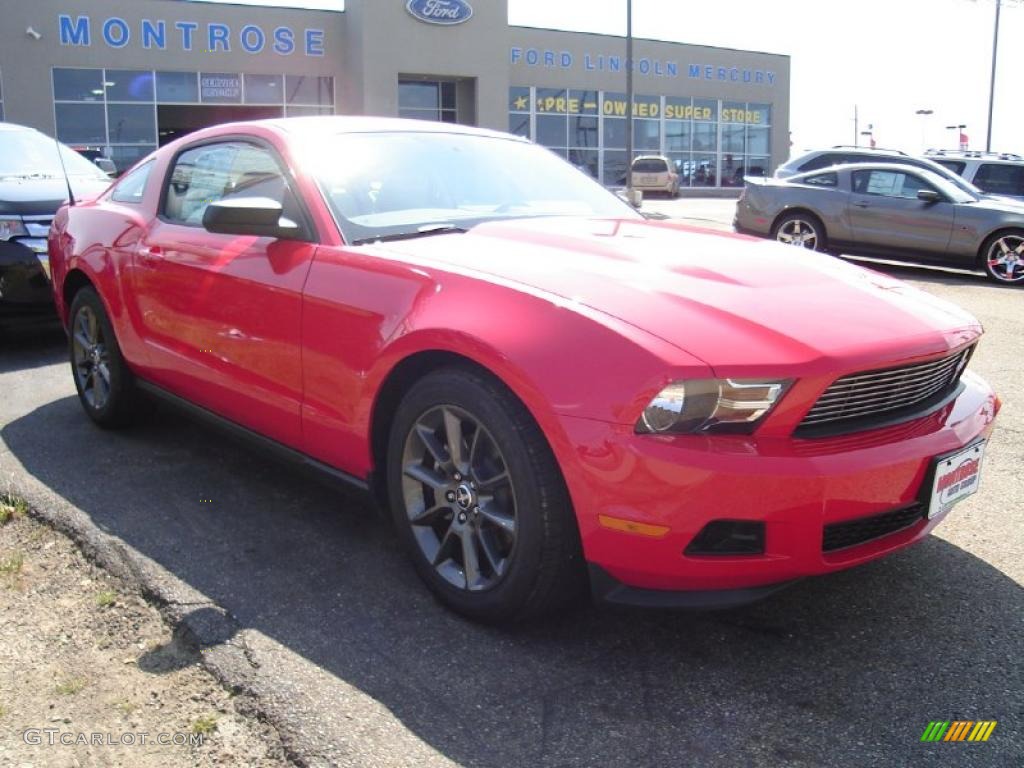 2011 Mustang V6 Coupe - Race Red / Stone photo #7