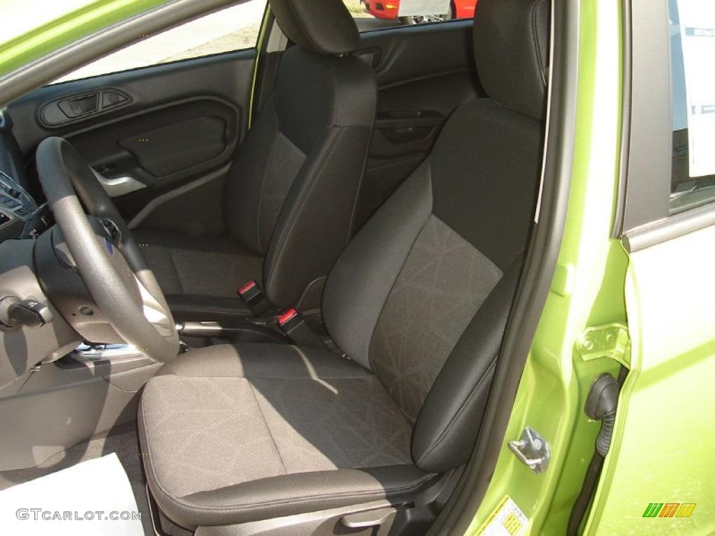 2011 Fiesta SE Hatchback - Lime Squeeze Metallic / Charcoal Black/Blue Cloth photo #10