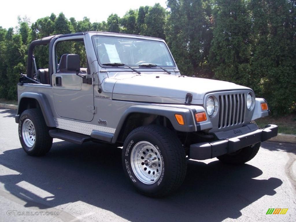 2000 Wrangler SE 4x4 - Silverstone Metallic / Agate photo #2