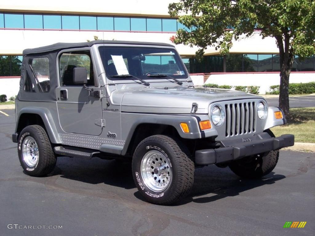 2000 Wrangler SE 4x4 - Silverstone Metallic / Agate photo #3