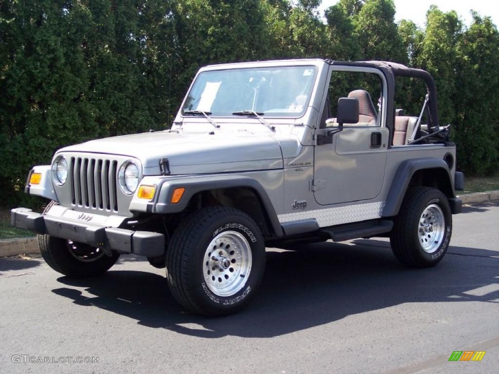 2000 Wrangler SE 4x4 - Silverstone Metallic / Agate photo #12