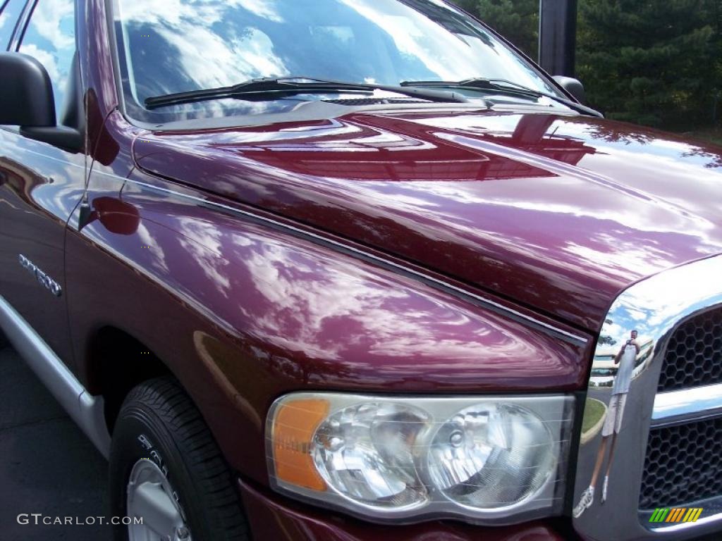 2003 Ram 1500 SLT Quad Cab - Dark Garnet Red Pearl / Dark Slate Gray photo #21