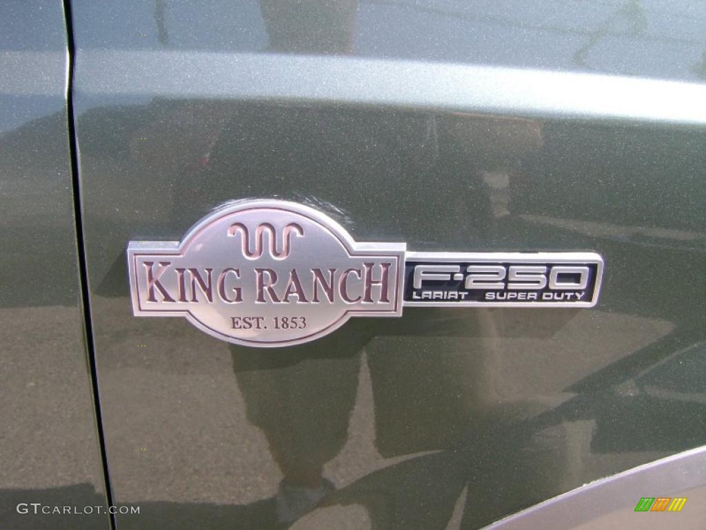 2004 F250 Super Duty King Ranch Crew Cab 4x4 - Dark Green Satin Metallic / Castano Leather photo #8