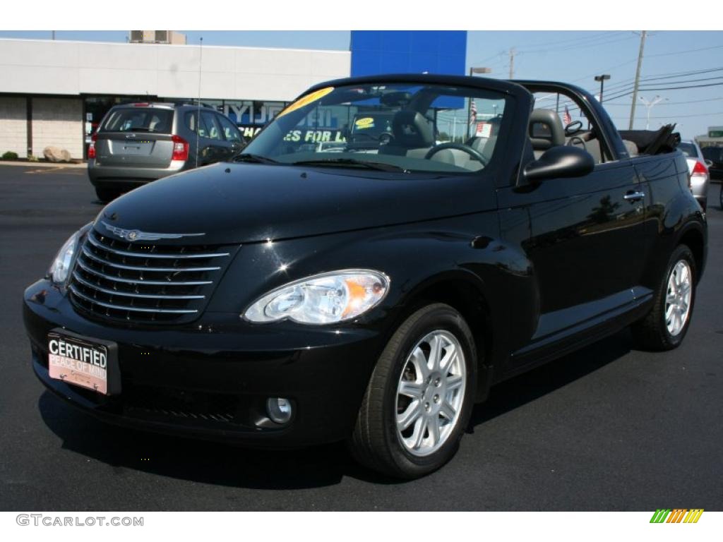 2007 PT Cruiser Convertible - Black / Pastel Slate Gray photo #1