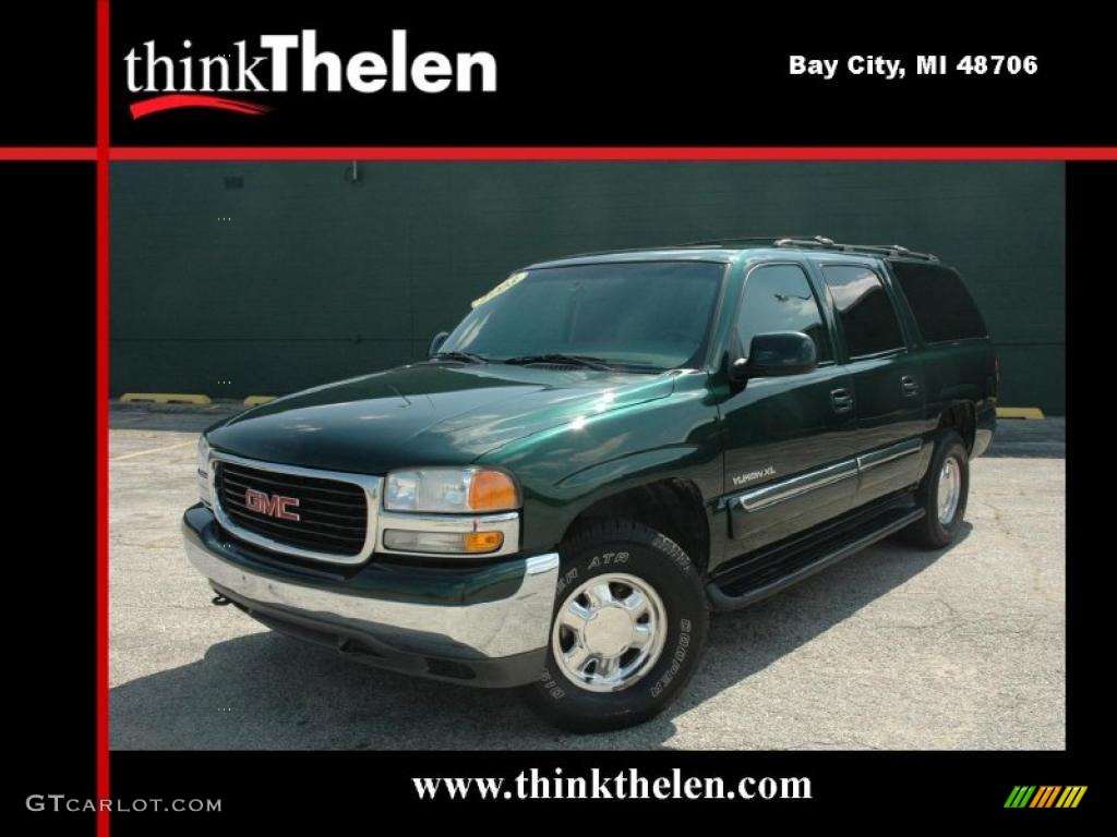 2003 Yukon XL SLT 4x4 - Polo Green Metallic / Pewter/Dark Pewter photo #1