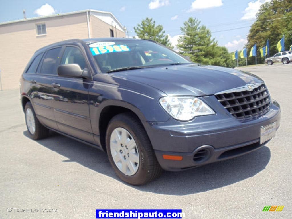 2008 Pacifica LX - Modern Blue Pearlcoat / Pastel Slate Gray photo #15