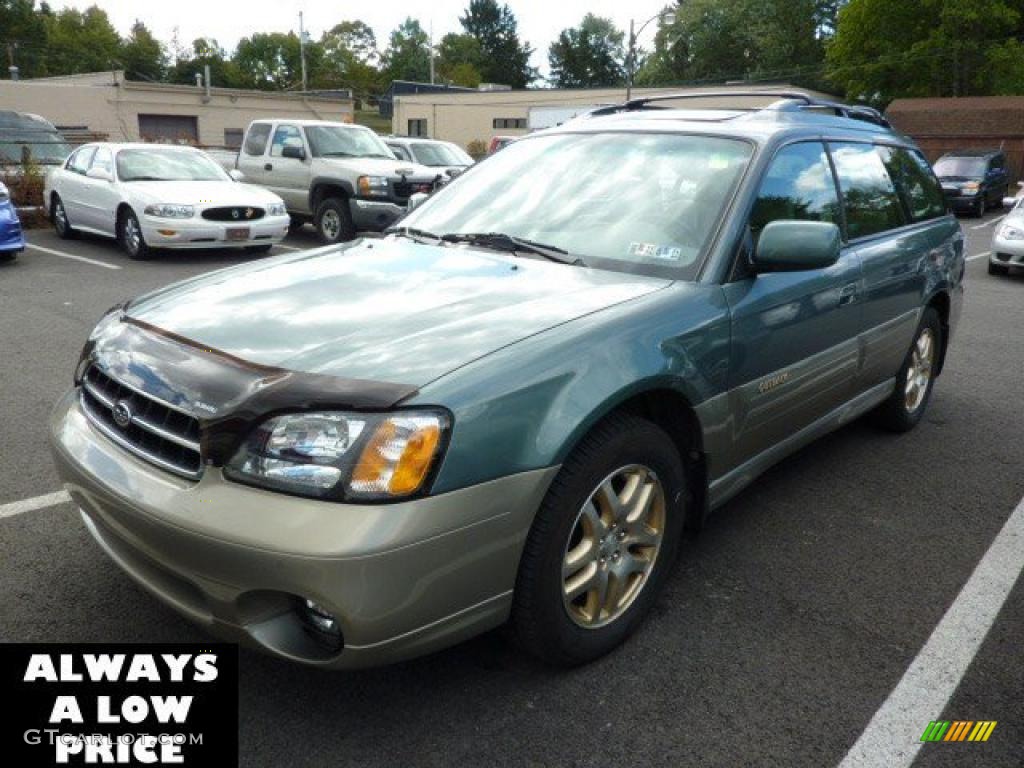 2001 Outback Limited Wagon - Wintergreen Metallic / Beige photo #2