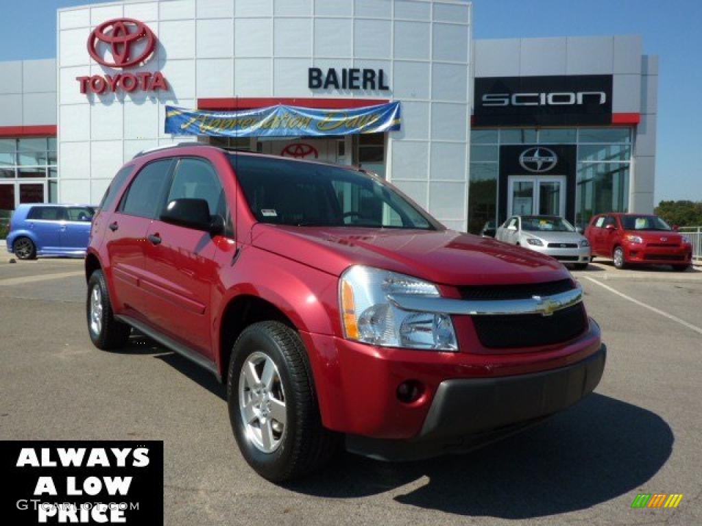 2005 Equinox LS AWD - Salsa Red Metallic / Light Cashmere photo #1