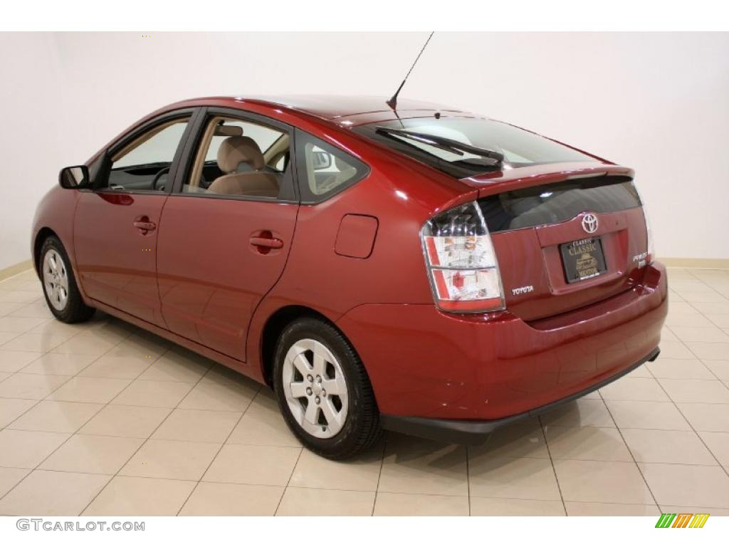 2005 Prius Hybrid - Salsa Red Pearl / Ivory/Brown photo #5