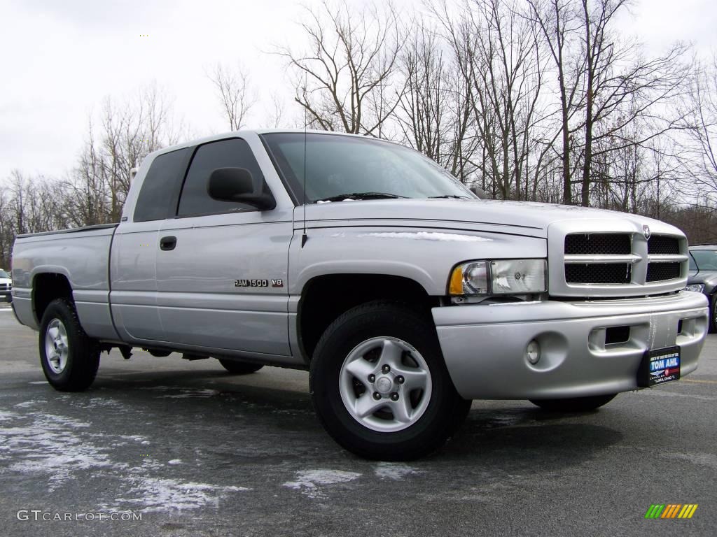 2001 Ram 1500 SLT Club Cab - Bright Silver Metallic / Agate photo #7