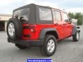 2007 Flame Red Jeep Wrangler Unlimited X 4x4  photo #13