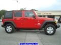 2007 Flame Red Jeep Wrangler Unlimited X 4x4  photo #14