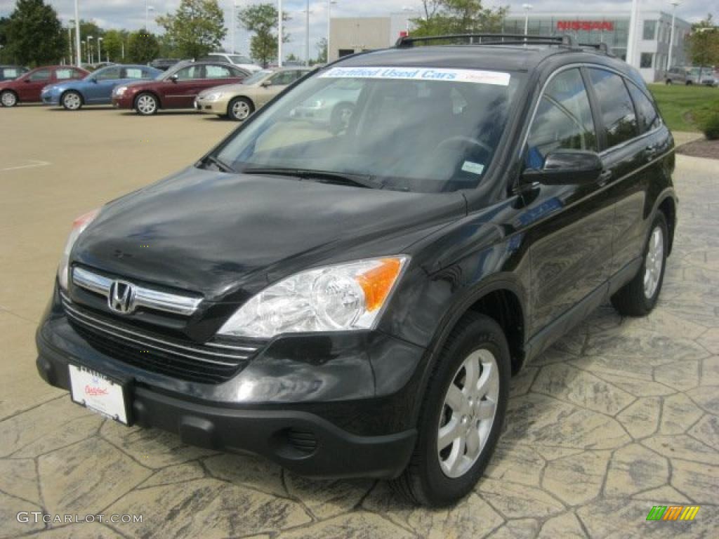 2008 CR-V EX-L 4WD - Nighthawk Black Pearl / Black photo #2