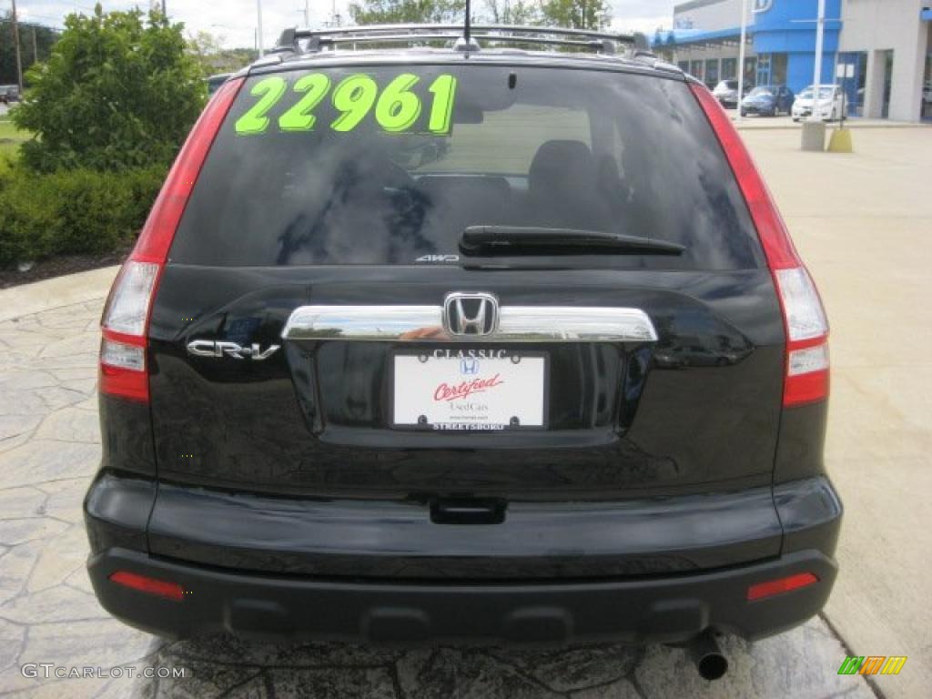 2008 CR-V EX-L 4WD - Nighthawk Black Pearl / Black photo #6