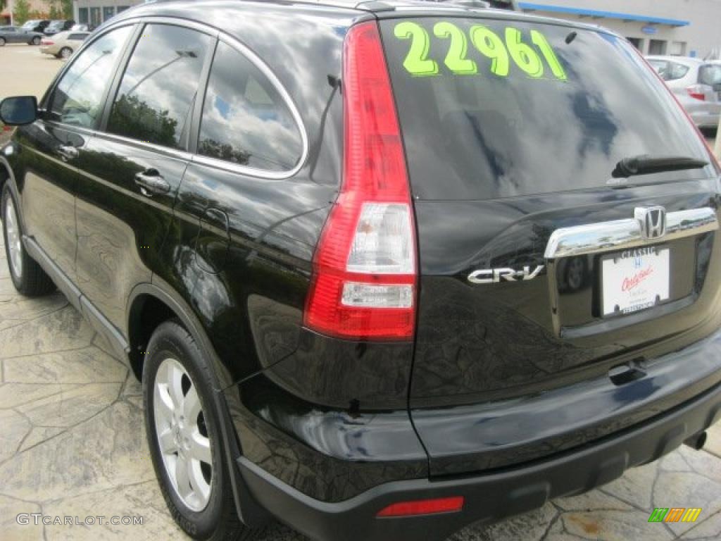 2008 CR-V EX-L 4WD - Nighthawk Black Pearl / Black photo #7