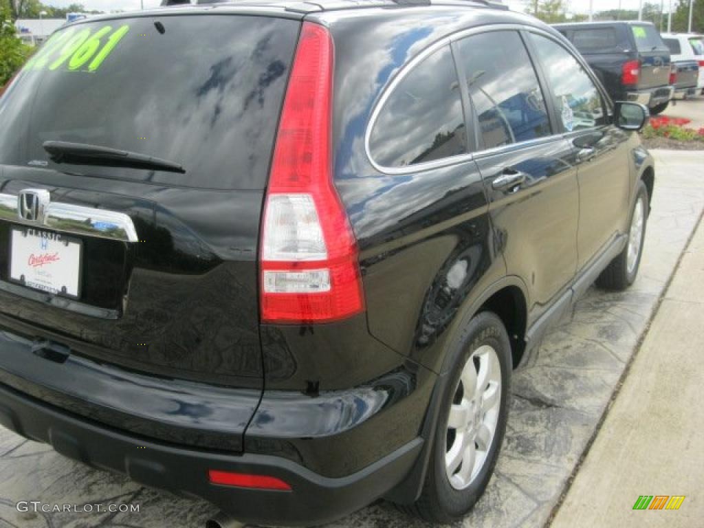 2008 CR-V EX-L 4WD - Nighthawk Black Pearl / Black photo #8