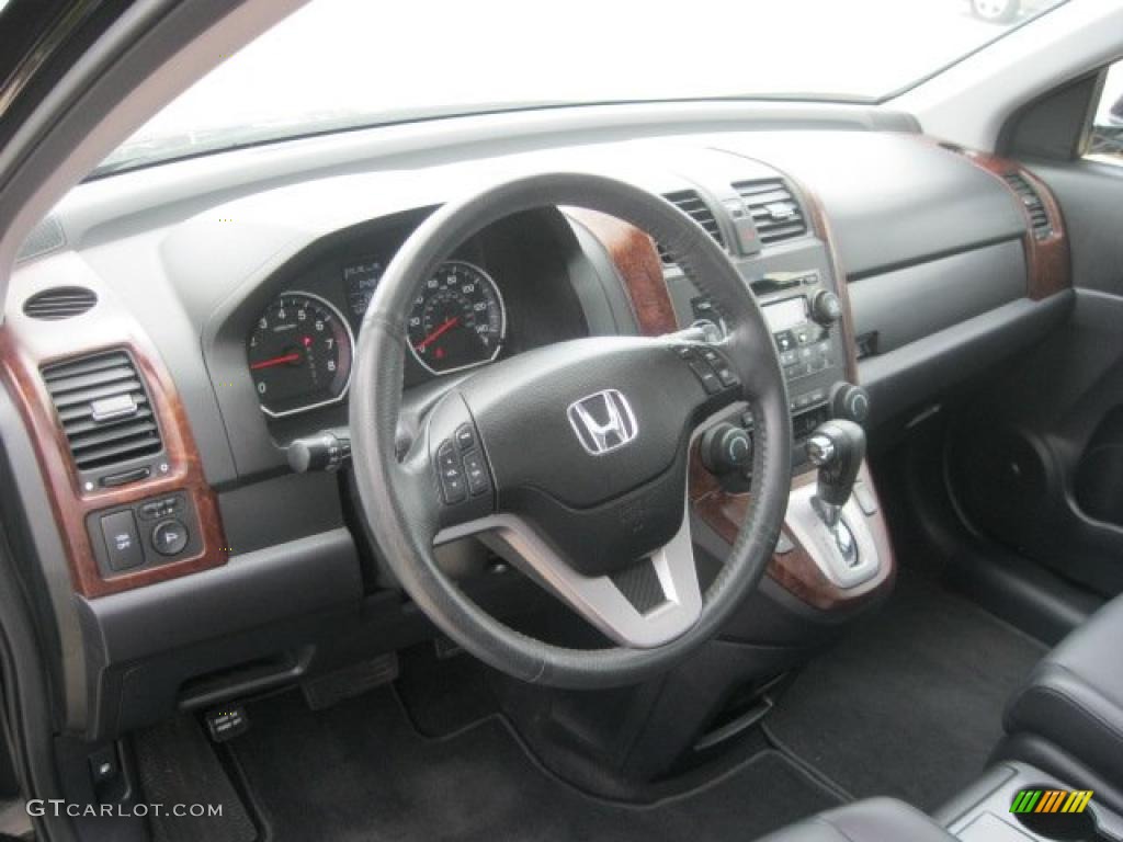 2008 CR-V EX-L 4WD - Nighthawk Black Pearl / Black photo #14