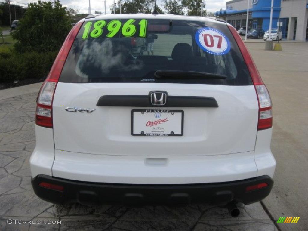 2007 CR-V LX 4WD - Taffeta White / Gray photo #6