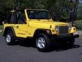 2001 Solar Yellow Jeep Wrangler SE 4x4  photo #1