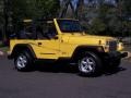 2001 Solar Yellow Jeep Wrangler SE 4x4  photo #2