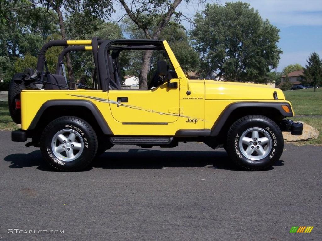 2001 Wrangler SE 4x4 - Solar Yellow / Agate Black photo #4