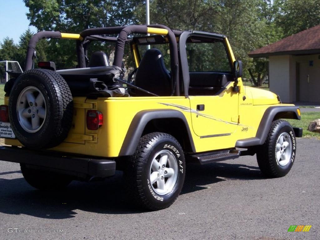 2001 Wrangler SE 4x4 - Solar Yellow / Agate Black photo #6