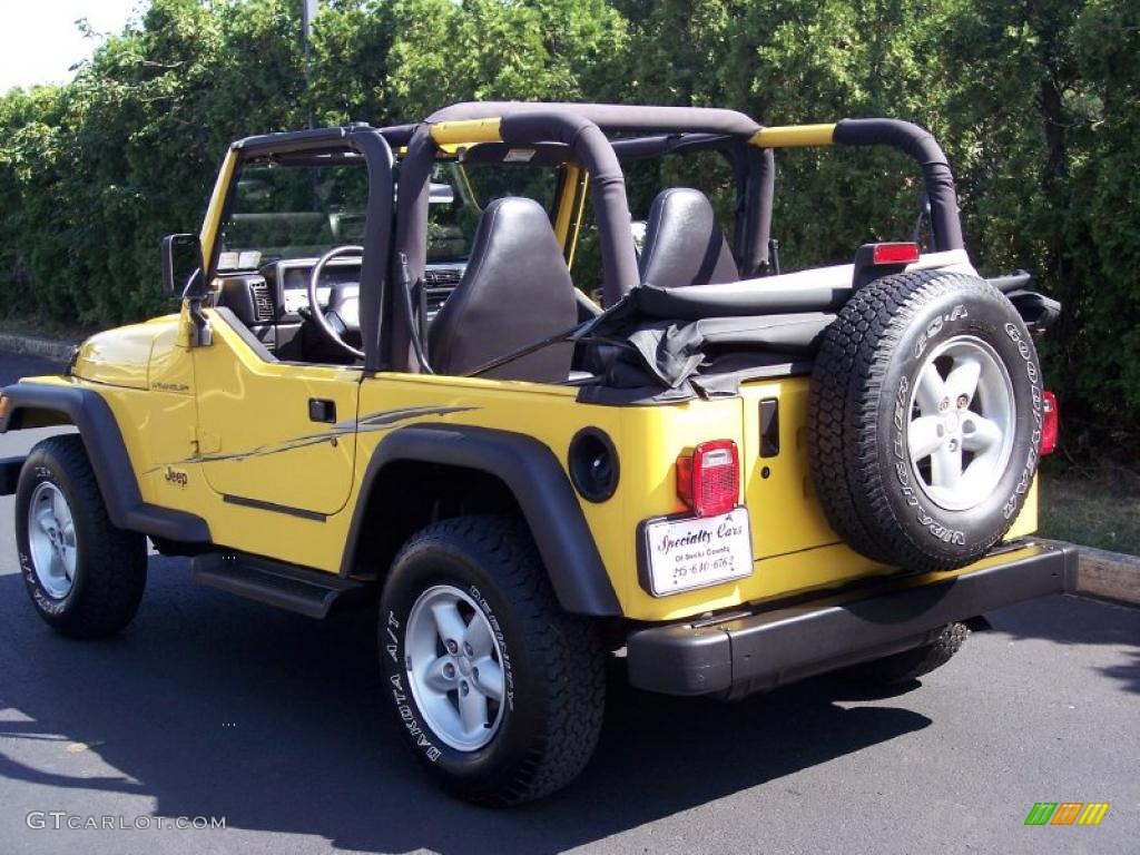 2001 Wrangler SE 4x4 - Solar Yellow / Agate Black photo #7