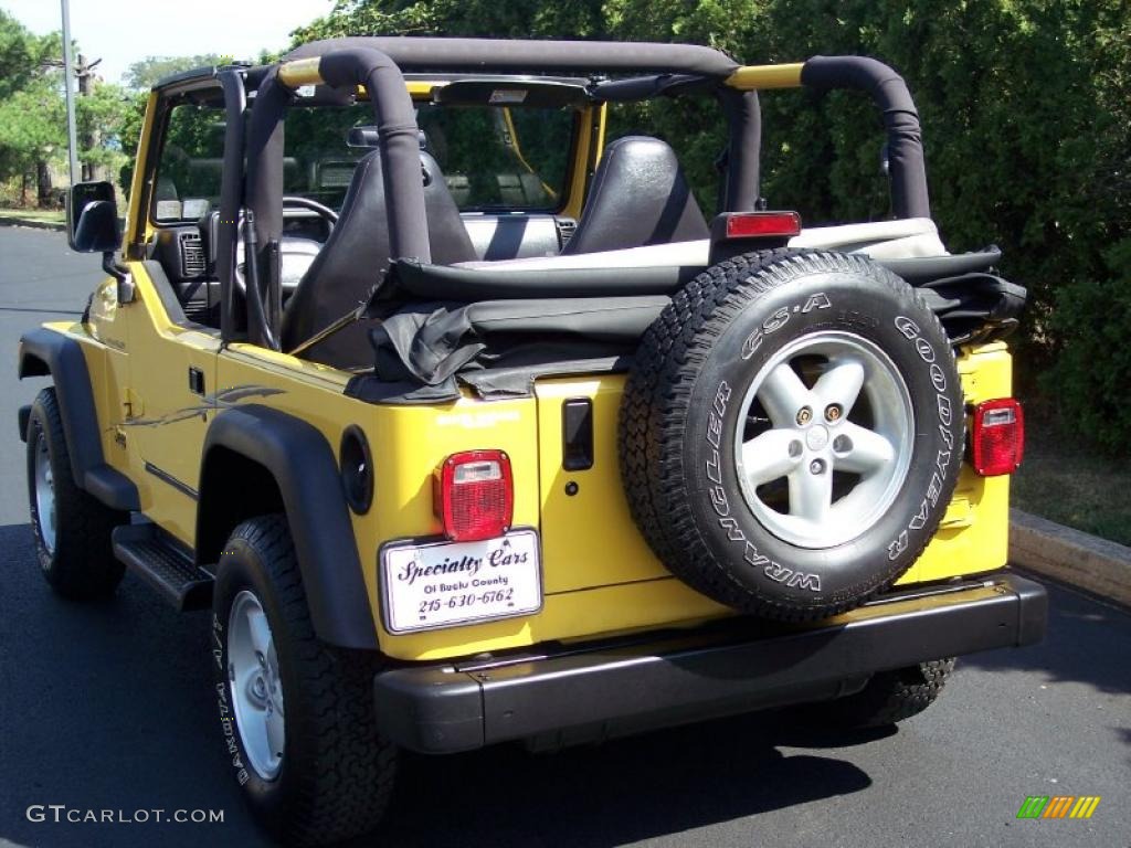 2001 Wrangler SE 4x4 - Solar Yellow / Agate Black photo #8