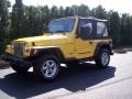 2001 Solar Yellow Jeep Wrangler SE 4x4  photo #12