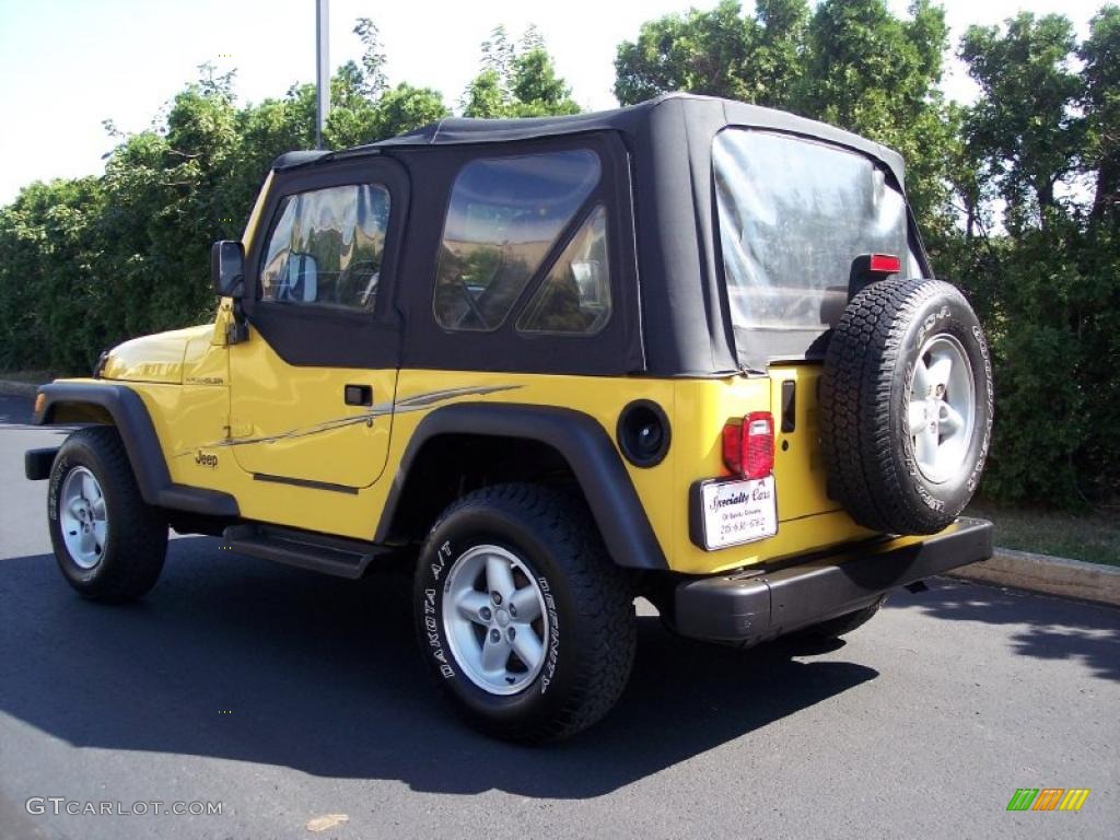 2001 Wrangler SE 4x4 - Solar Yellow / Agate Black photo #13