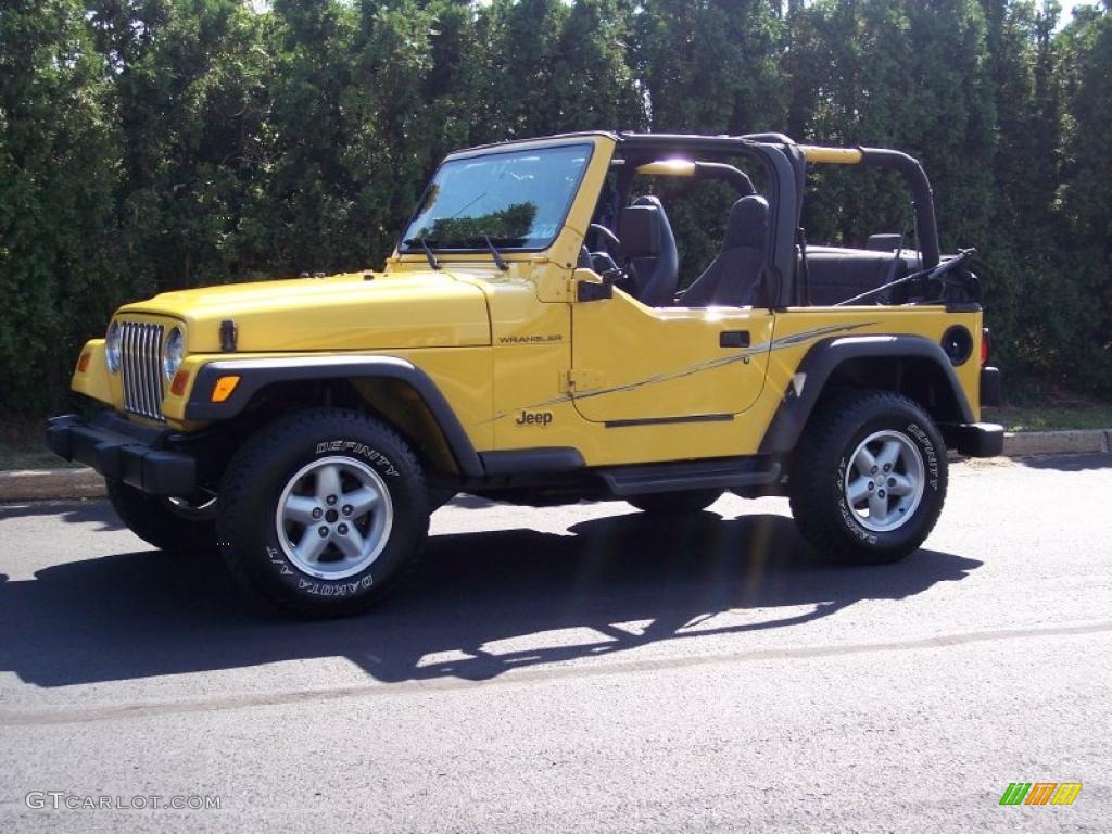 2001 Wrangler SE 4x4 - Solar Yellow / Agate Black photo #15