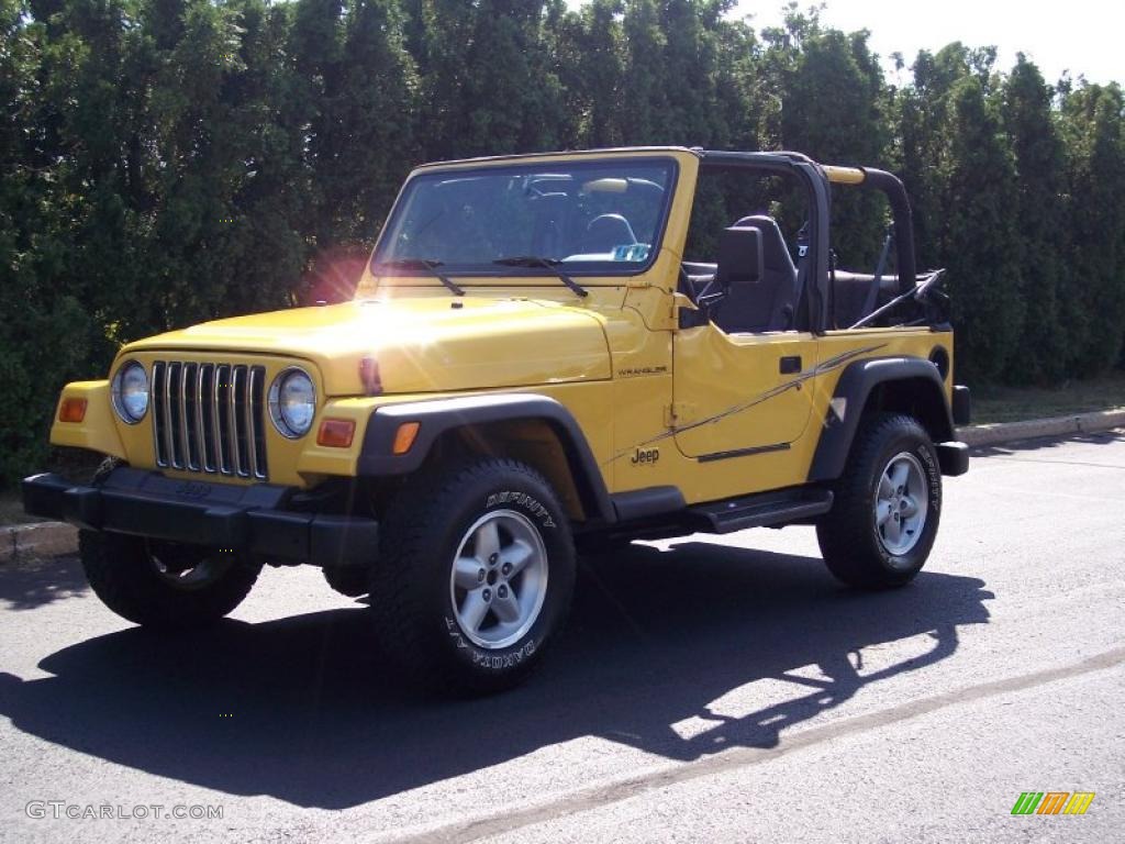 2001 Wrangler SE 4x4 - Solar Yellow / Agate Black photo #16
