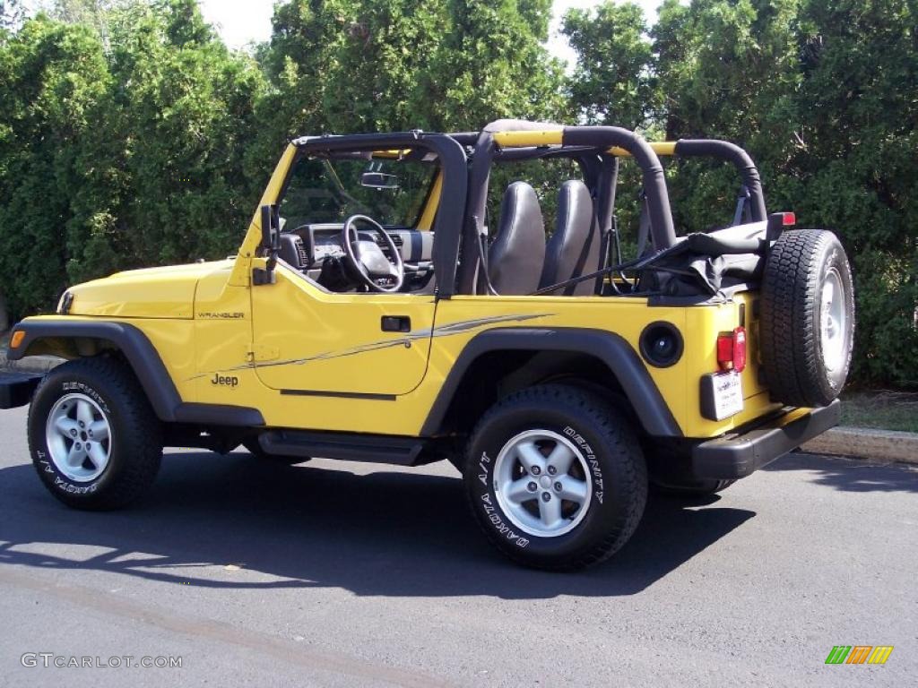 2001 Wrangler SE 4x4 - Solar Yellow / Agate Black photo #19