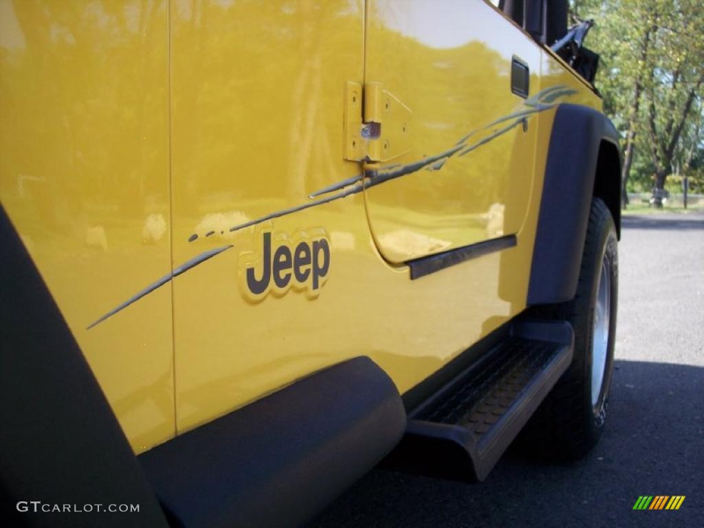 2001 Wrangler SE 4x4 - Solar Yellow / Agate Black photo #25