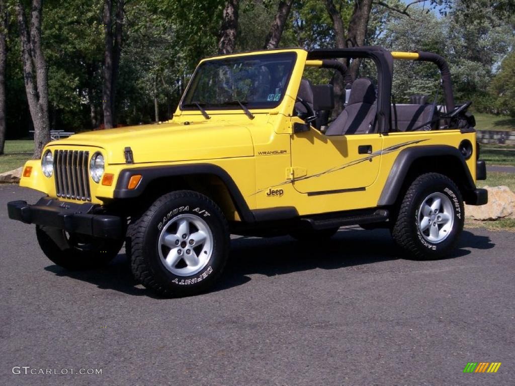 2001 Wrangler SE 4x4 - Solar Yellow / Agate Black photo #28