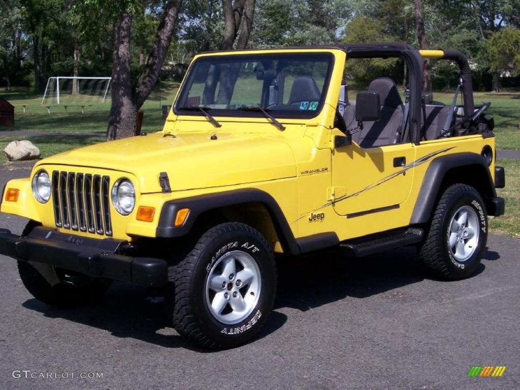 2001 Wrangler SE 4x4 - Solar Yellow / Agate Black photo #29