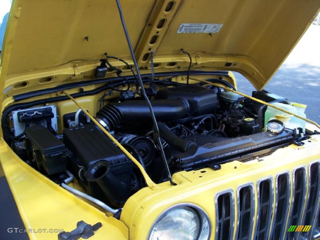 2001 Wrangler SE 4x4 - Solar Yellow / Agate Black photo #48