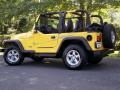 2001 Solar Yellow Jeep Wrangler SE 4x4  photo #55