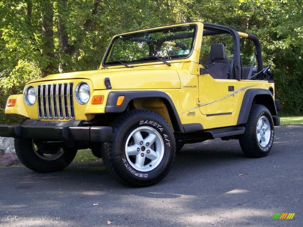 2001 Wrangler SE 4x4 - Solar Yellow / Agate Black photo #56
