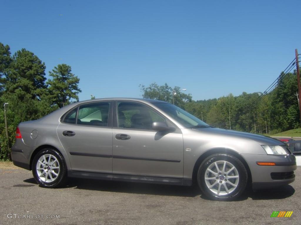 2004 9-3 Linear Sedan - Steel Gray Metallic / Slate Gray photo #1