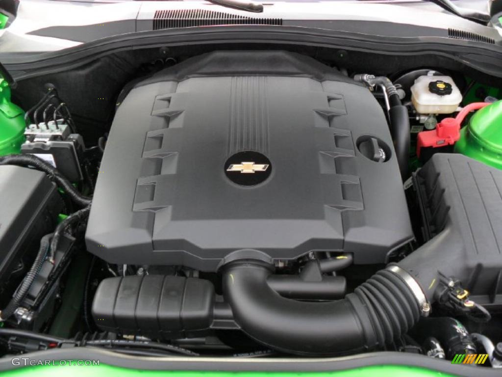 2011 Camaro LT/RS Coupe - Synergy Green Metallic / Black photo #21