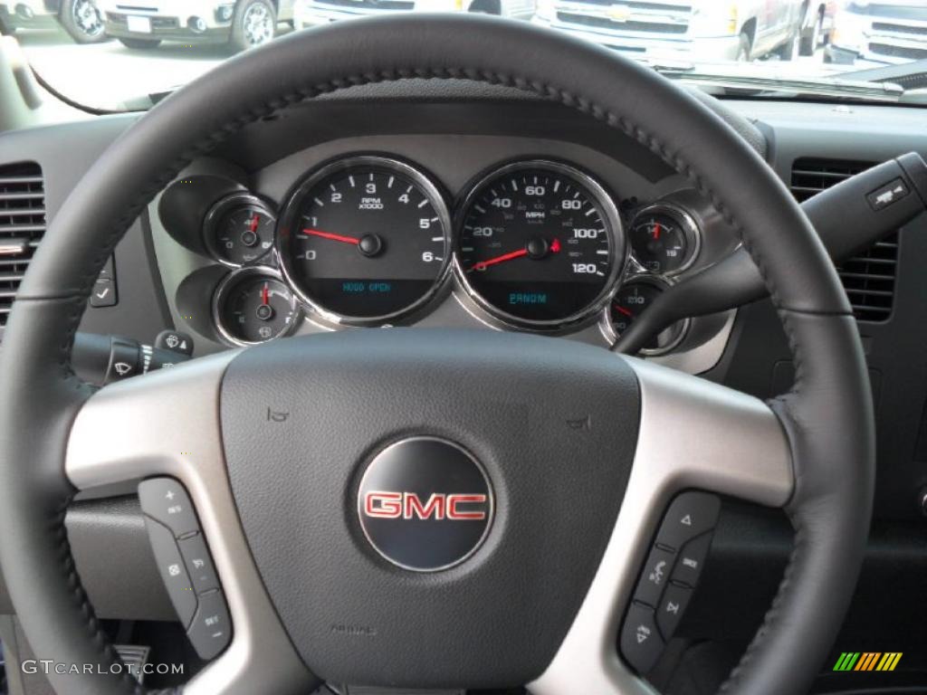 2011 Sierra 1500 SLE Extended Cab 4x4 - Midnight Blue Metallic / Ebony photo #10