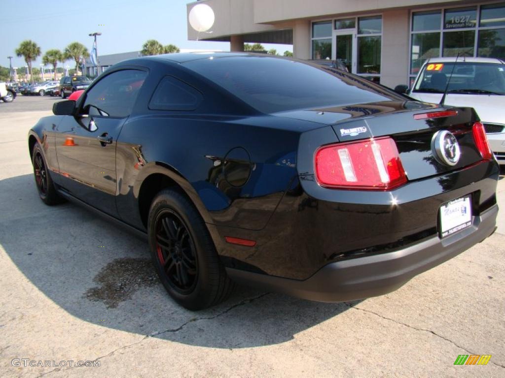 2010 Mustang V6 Coupe - Black / Stone photo #8