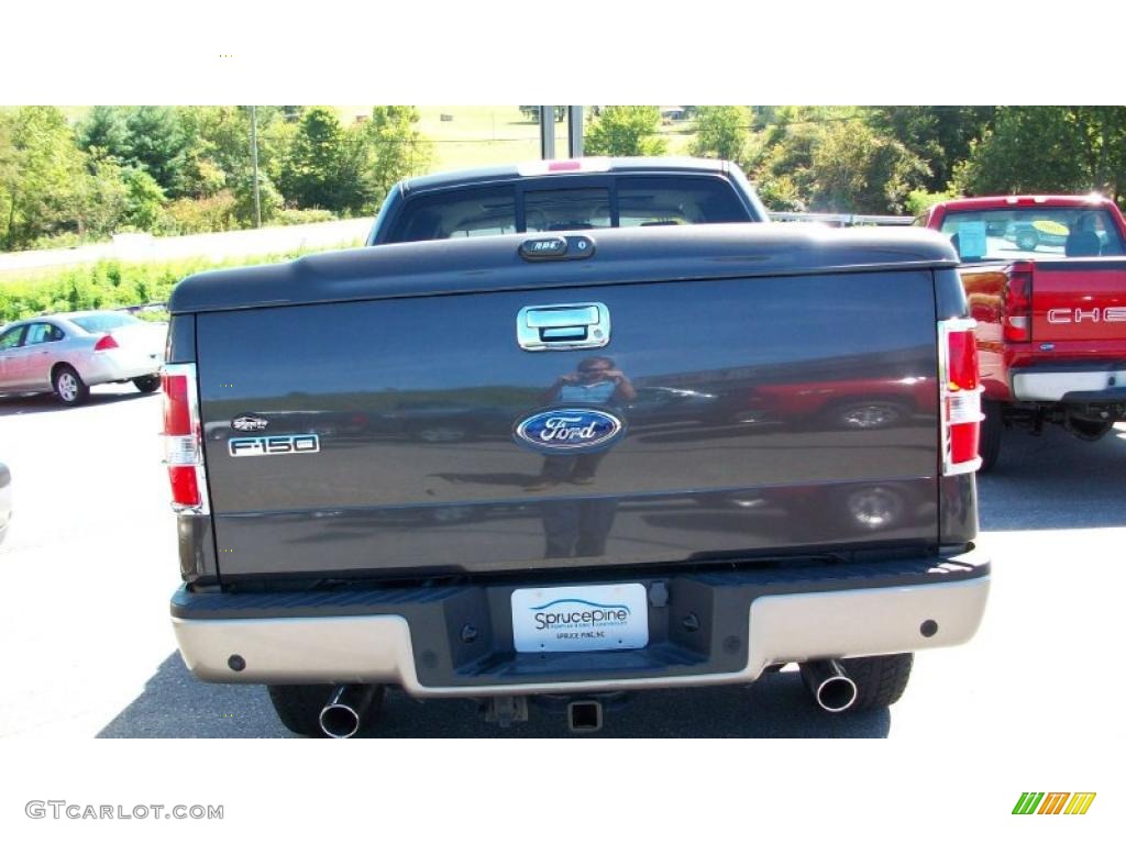2006 F150 Lariat SuperCrew 4x4 - Smokestone Metallic / Tan photo #6