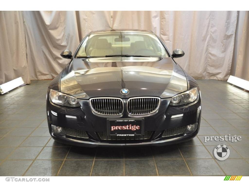 2008 3 Series 335xi Coupe - Black Sapphire Metallic / Beige photo #6