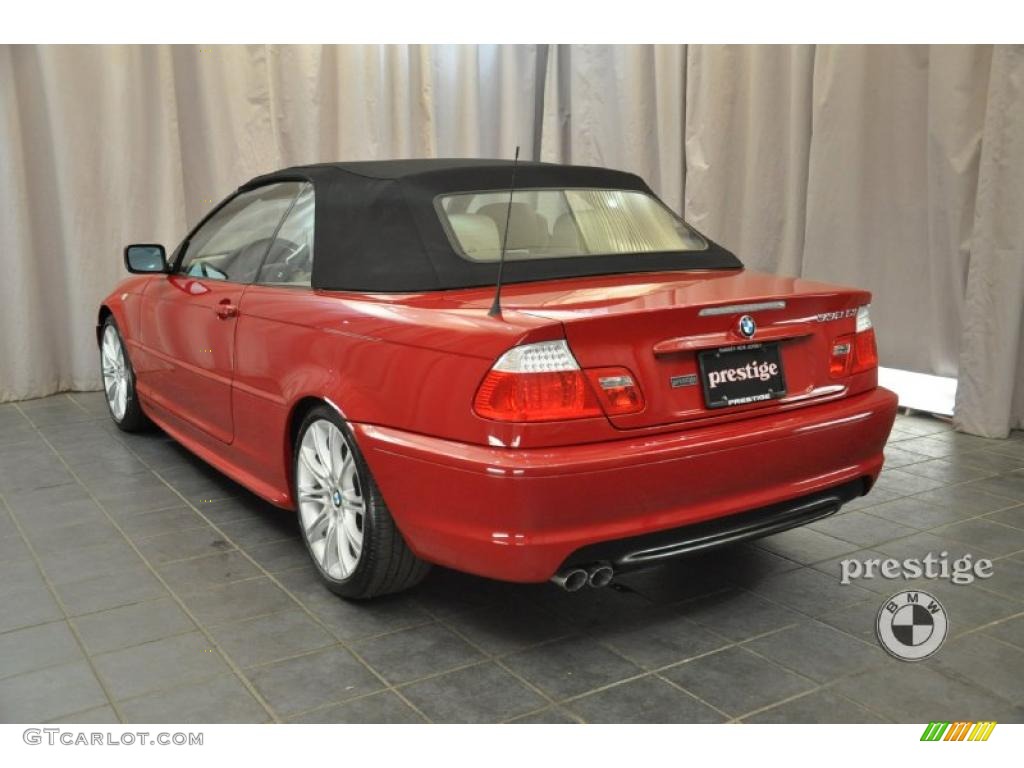 2006 3 Series 330i Convertible - Electric Red / Sand photo #4