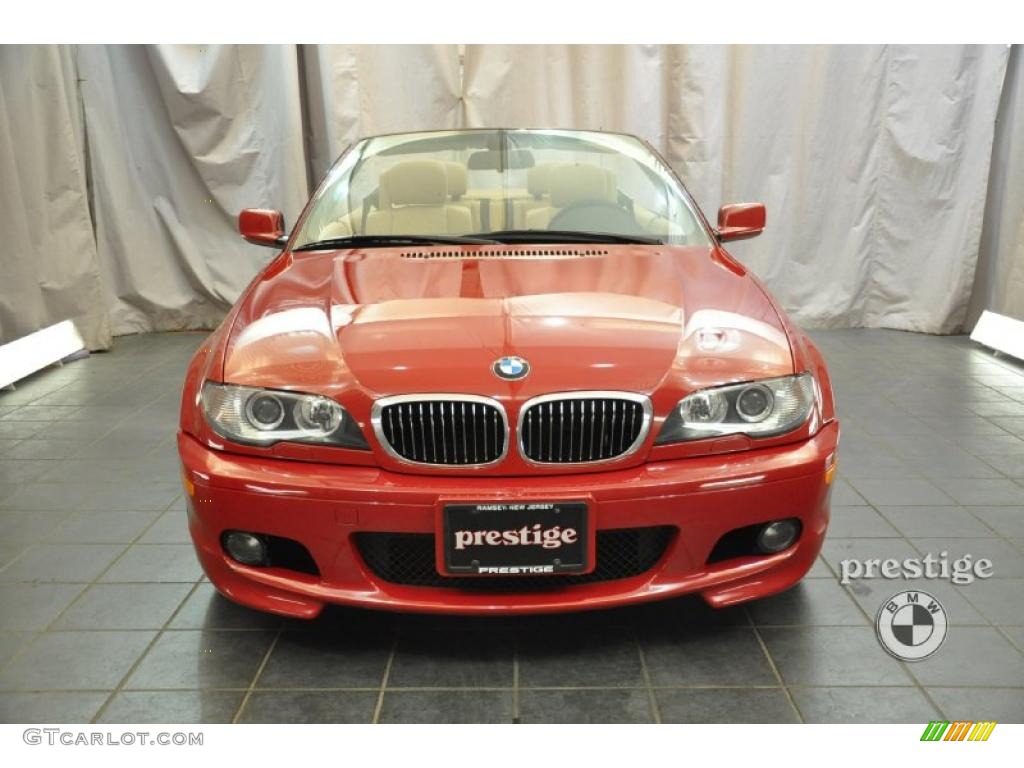 2006 3 Series 330i Convertible - Electric Red / Sand photo #6