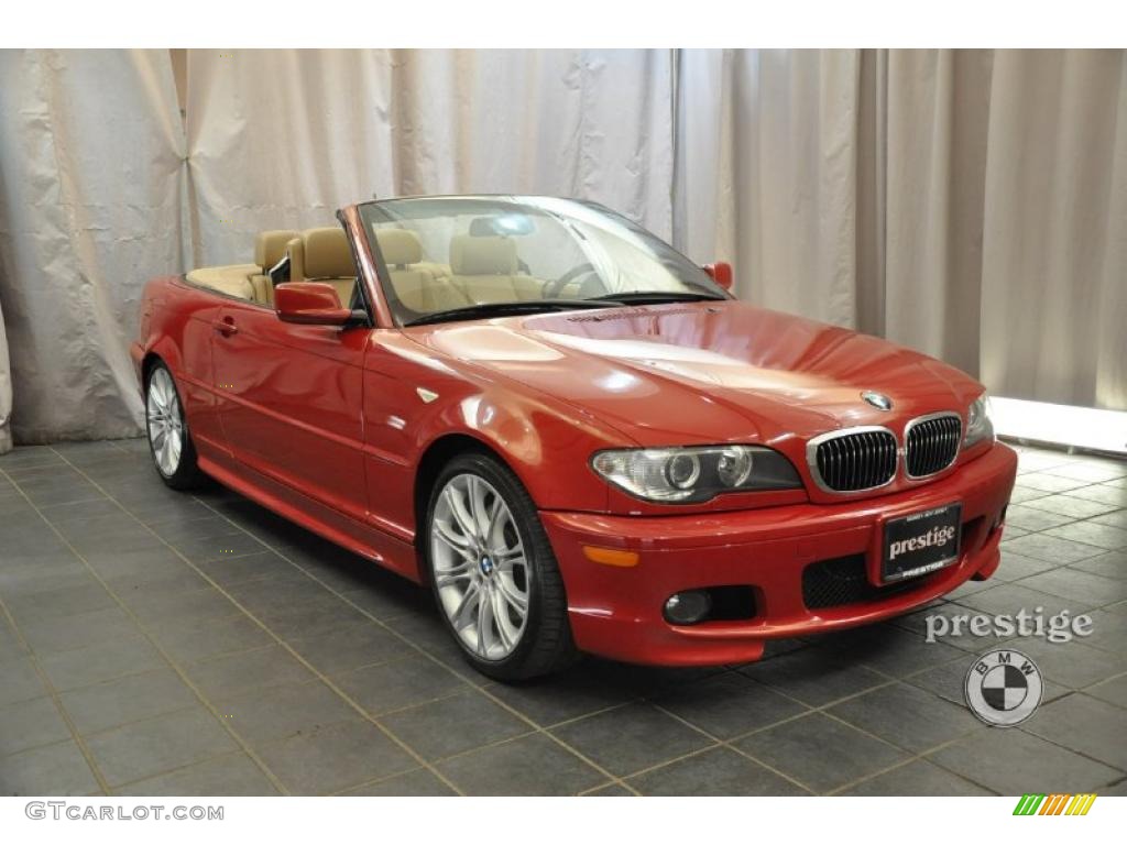 2006 3 Series 330i Convertible - Electric Red / Sand photo #7